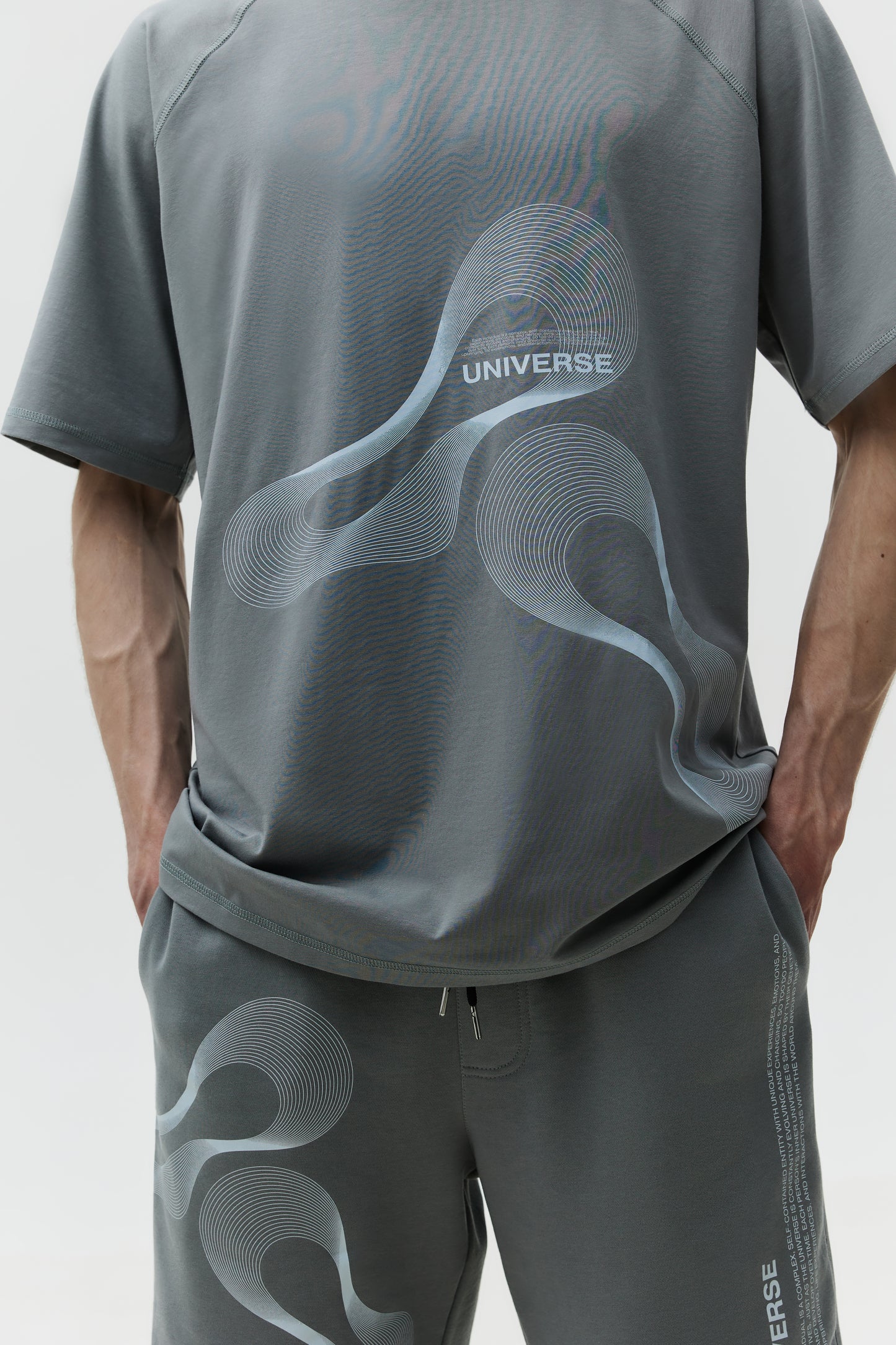 T-shirt Universe Grey