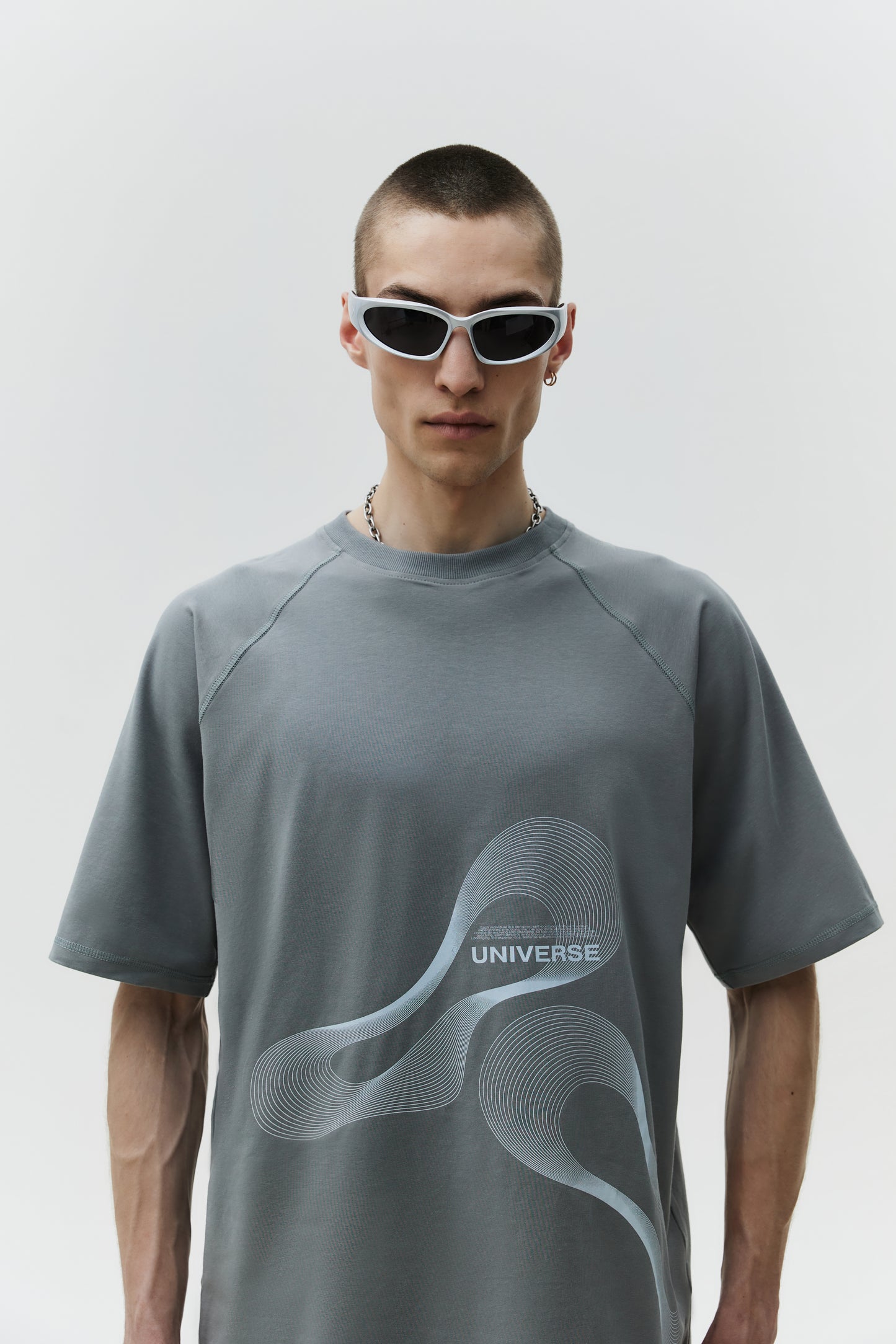 T-shirt Universe Grey