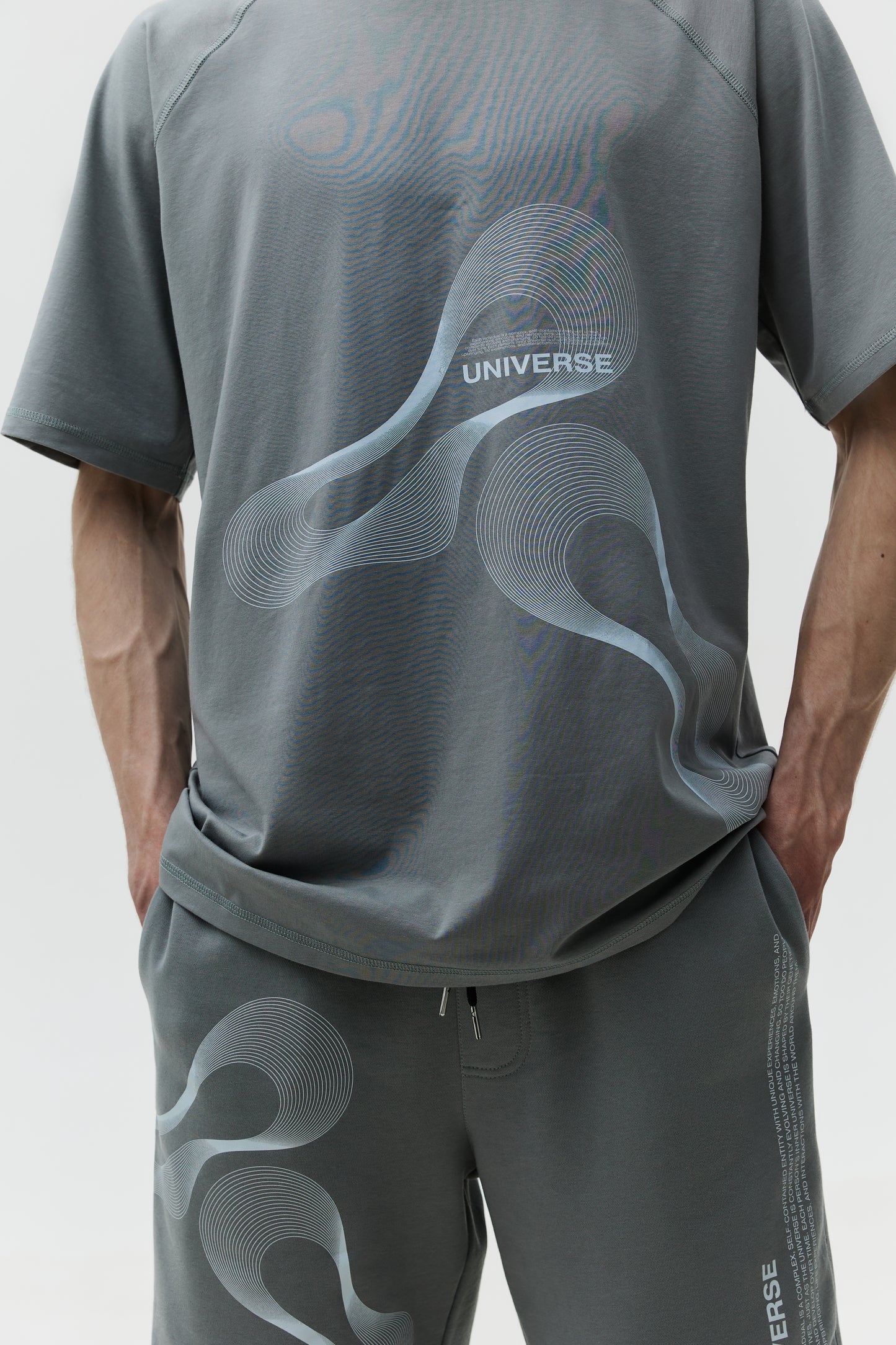 T-shirt Universe Grey