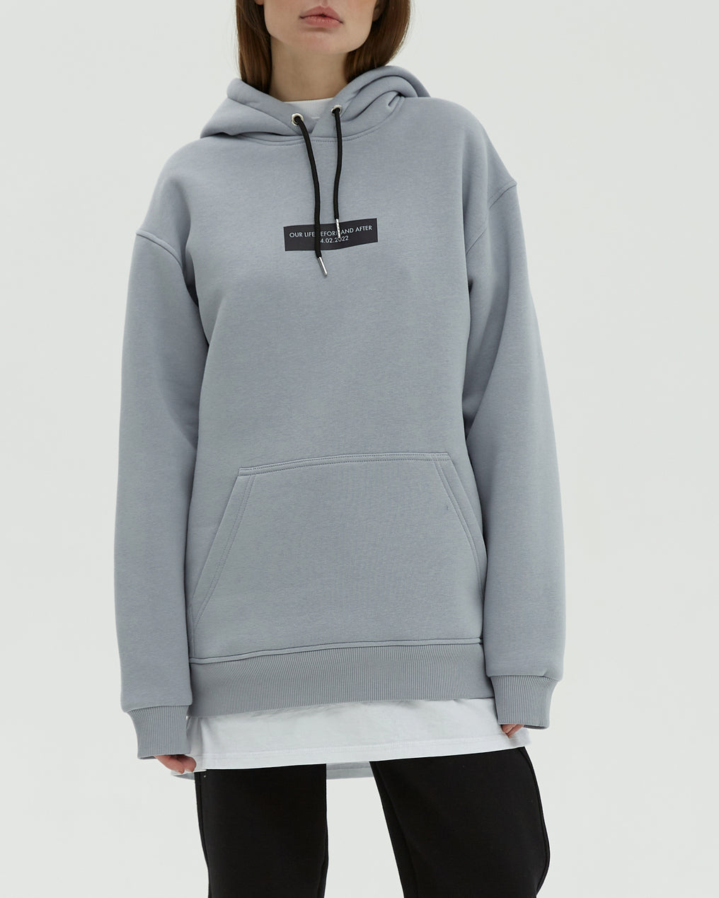 Hoodie No War Gray