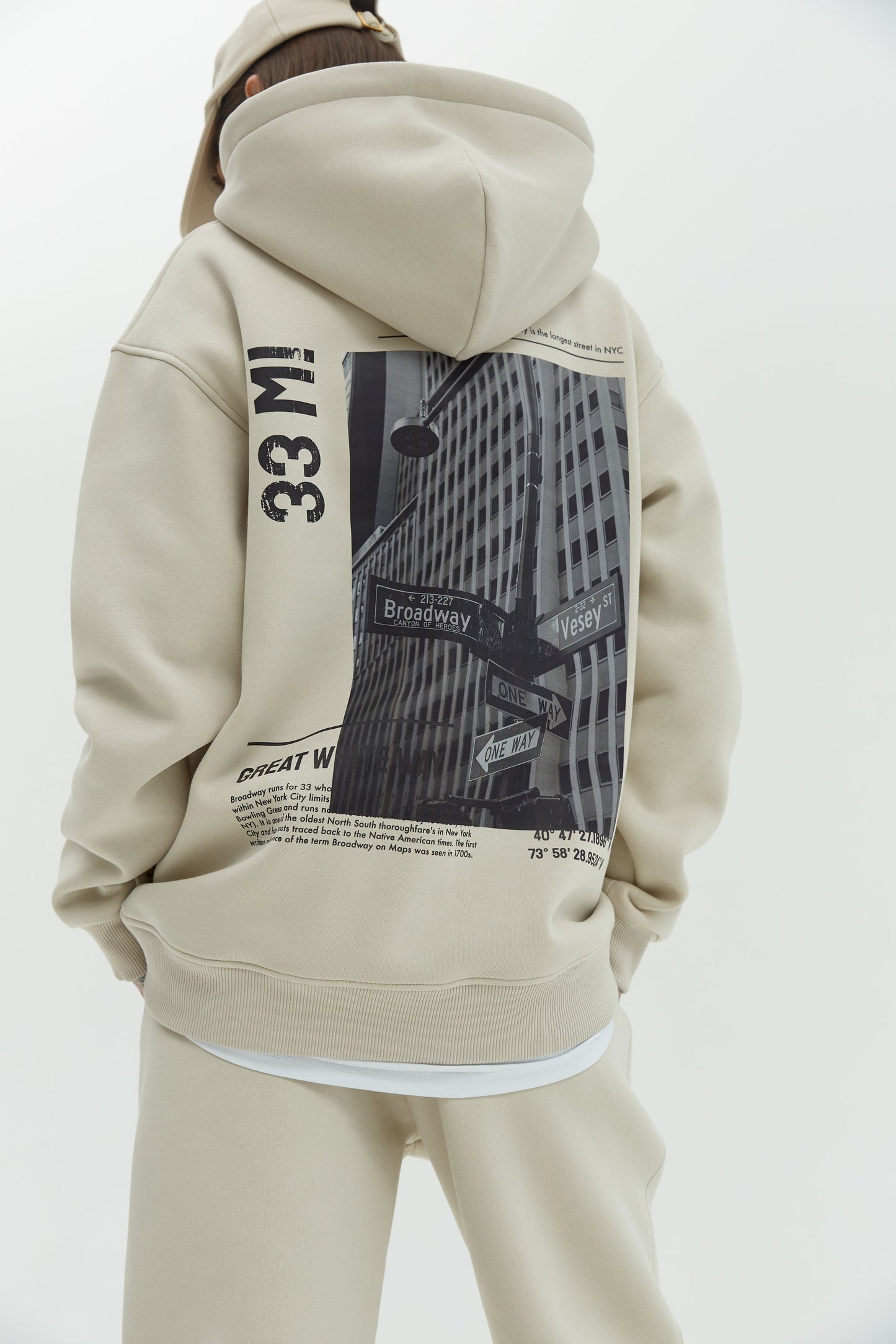 Hoodie Broadway Taupe