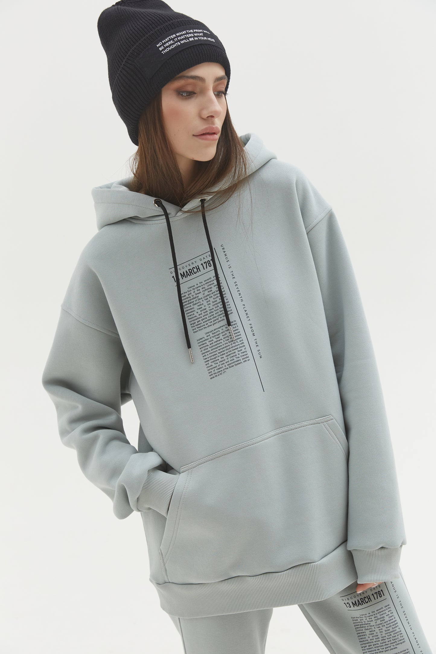Hoodie Uranus Gray-olive