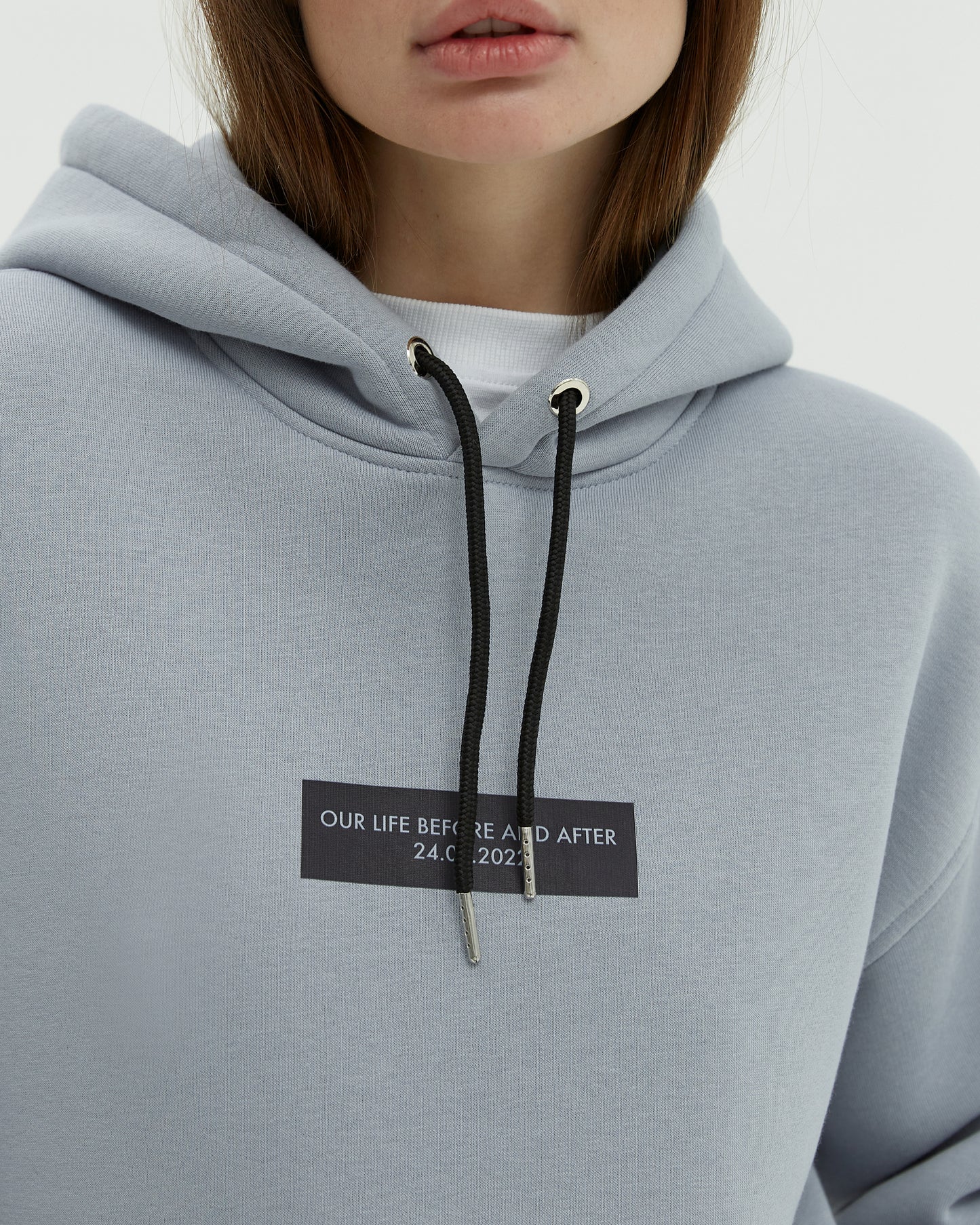 Hoodie No War Gray