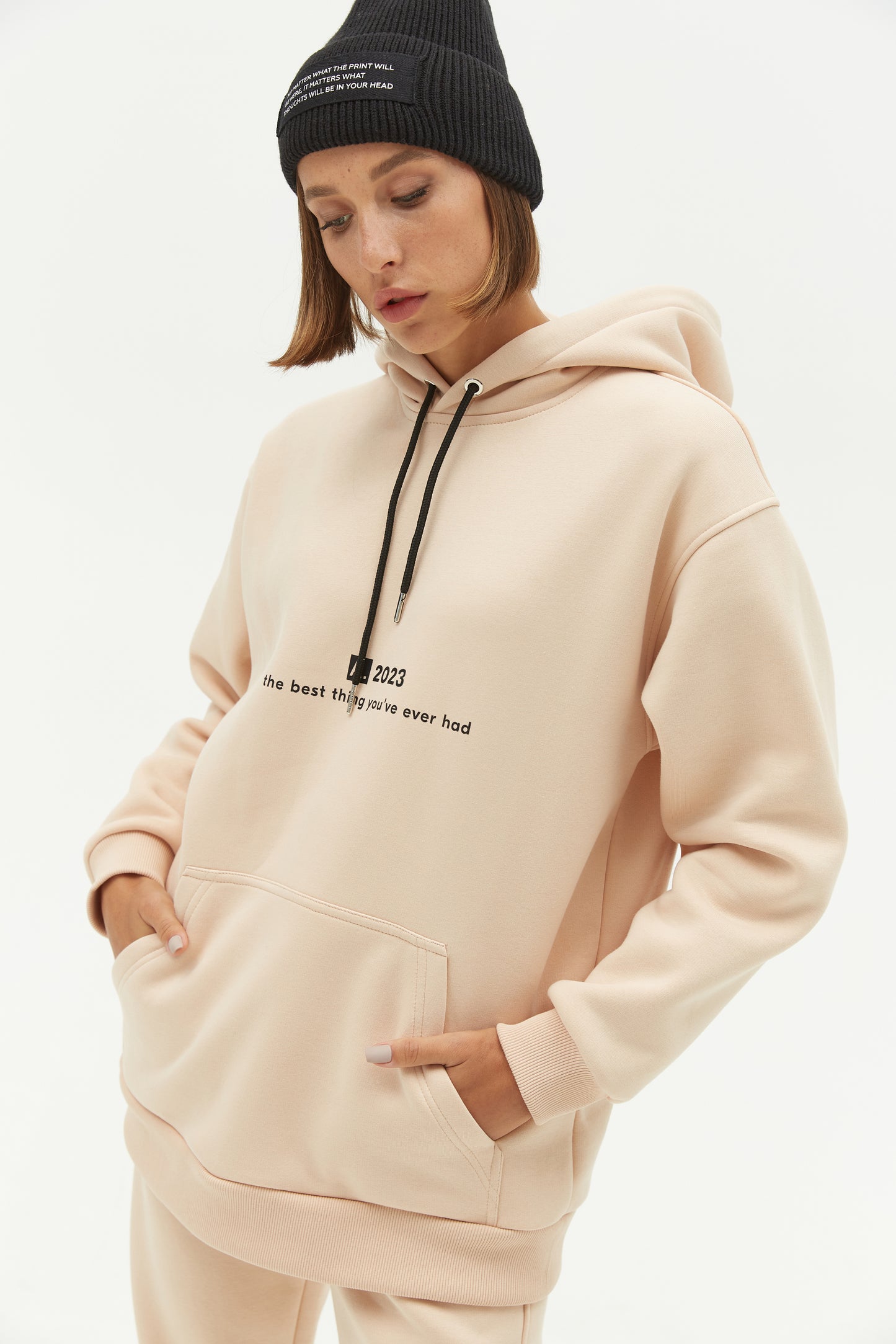 Hoodie Personality Beige