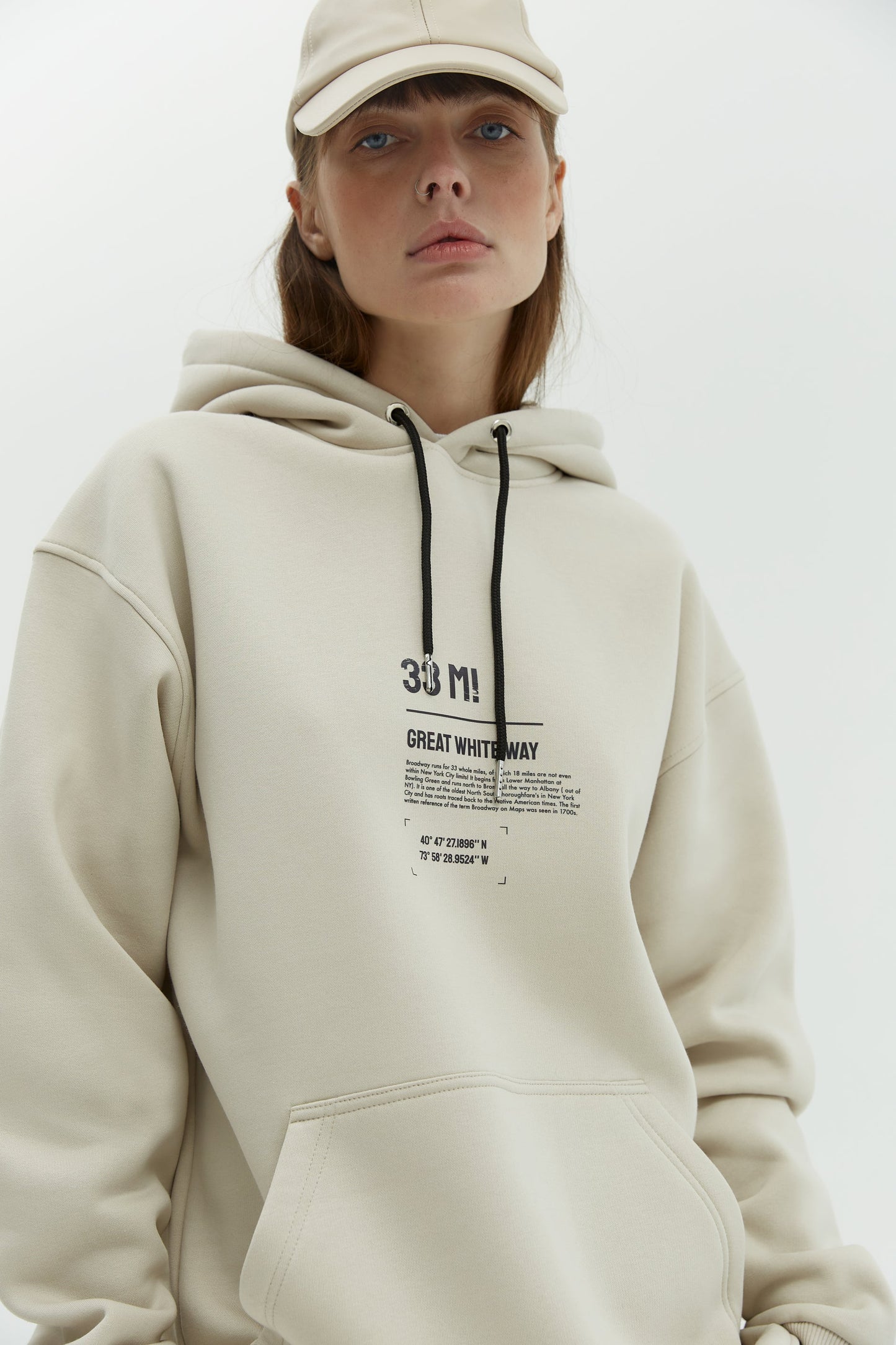 Hoodie Broadway Taupe