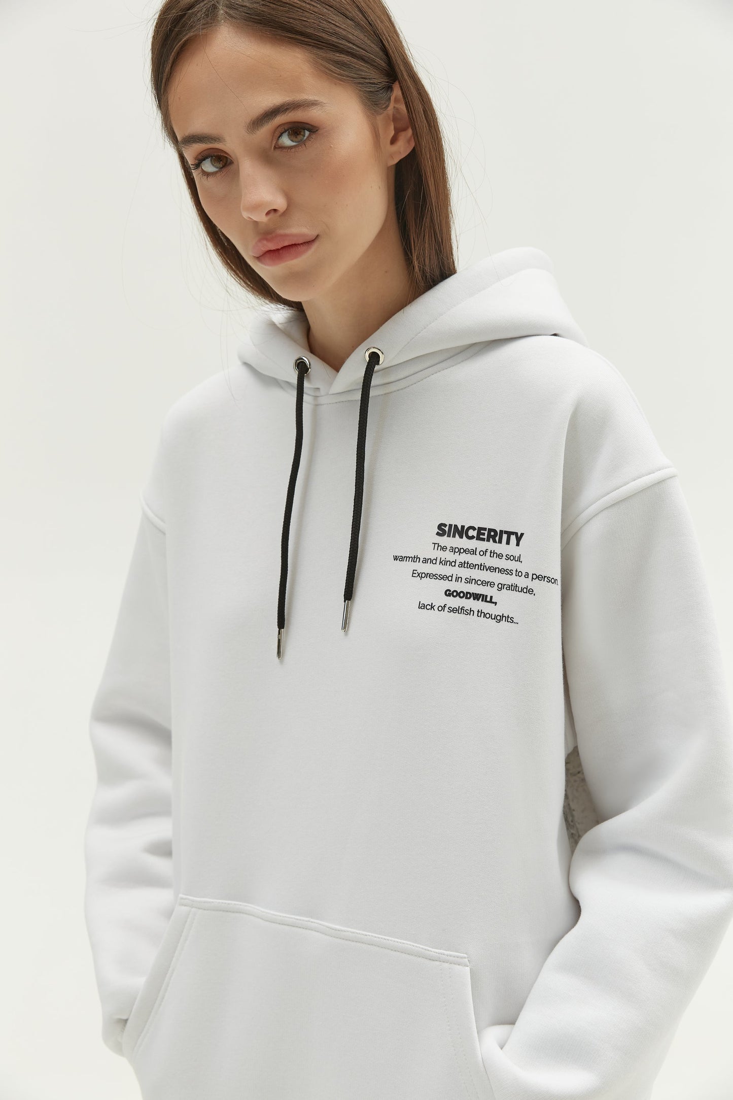 Hoodie Budda White